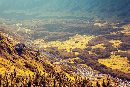 乡村高山风景的美景图片