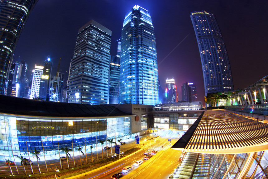 香港城市天际线之夜图片