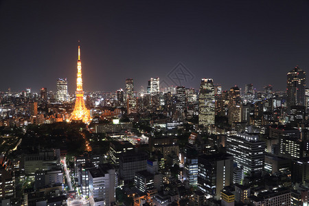 日本东京市风景的顶端图片