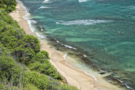 沼穴潜水夏威夷Oahu岛Hana背景
