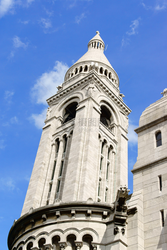 圣心协会BasiliqueduSacreteCoeur建于1873年至1914年1919年在法国巴黎Montmartre山上图片