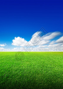 绿草如茵天空美丽图片