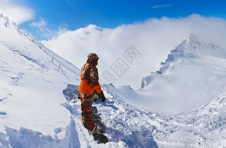 奥地利Kaprun山滑雪度假胜地自图片