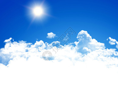蓝天和云彩抽象背景图片