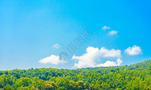 绿色山丘和蓝图片