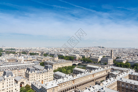 法国圣母大教堂对巴黎的展望图片