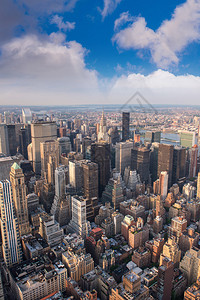 曼哈顿纽约州纽约市夏季日落时令城市的图片
