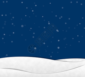 夜空下的雪剪纸背景图片