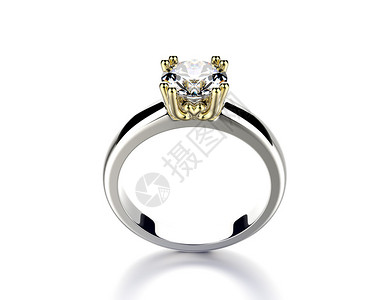 钻石金婚约戒指时装珠宝背景与钻石的图片