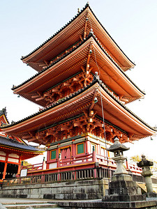 Kiyomizudera以木寺庙日本古代京都图片