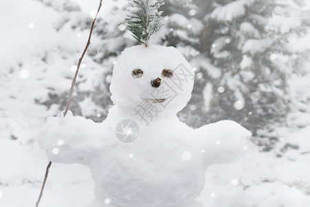 冬季公园里的雪人图片