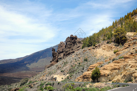 位于特内里费西班牙的火山景观穿越德图片