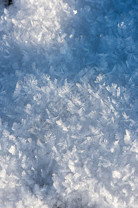 冬天的特写冷冻雪花摘要背景图片