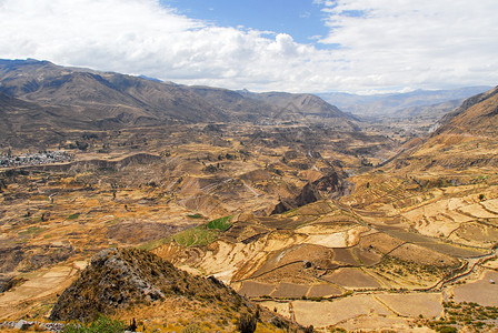 南美Incas人建造了有池塘和悬崖的农业梯田这是世界上最图片