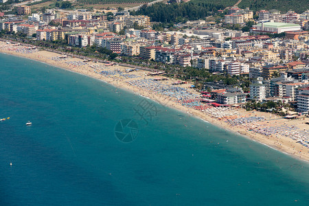 AlanyaCleopatra海滩Alanya是土耳其最受欢迎的海滨图片