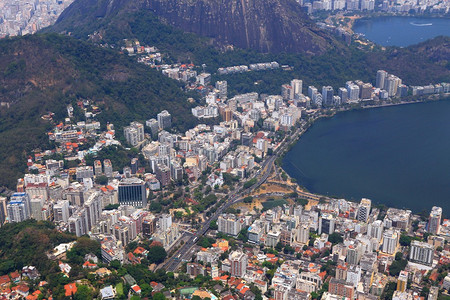 巴西里约热内卢与Lagoa和Humaita图片