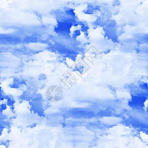 蓝色云彩纹理背景的无缝纹理图片