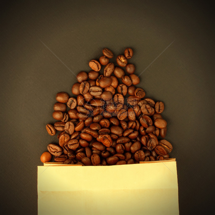 纸袋咖啡豆图片