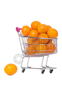 超市电车满的橙子图片