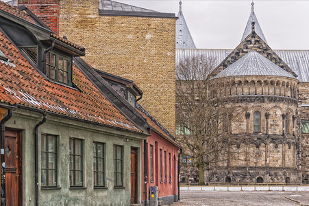 瑞典小镇隆德的街景图片