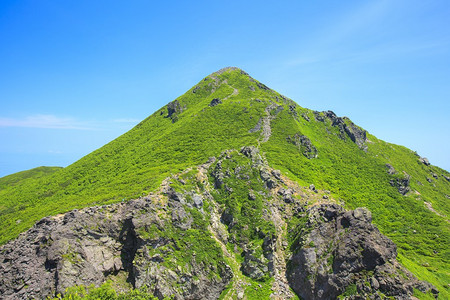 日本青森岩木山的夏天背景图片