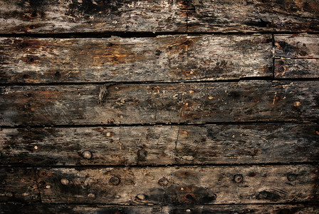 旧复古船的木板细节图片