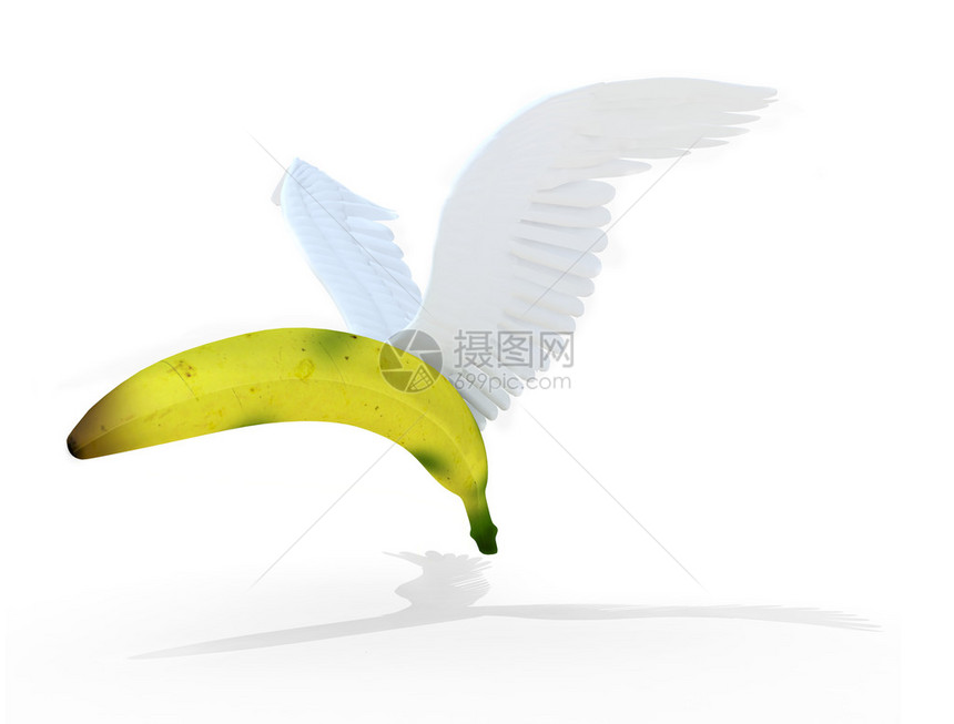 有鸟翅的香蕉翅膀飞图片