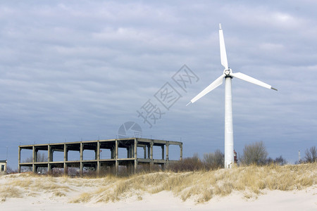 替代能源风力涡轮机旋转景观能源消耗绿色可图片