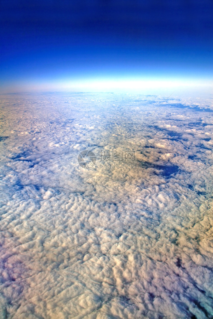 从飞机上看云层图片