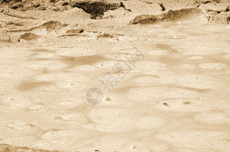 美国黄石公园天然泥滩图片