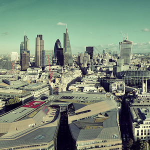 伦敦城市屋顶景观与城市建筑图片