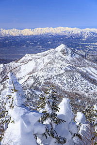 日本长野长野冬季的志高清图片