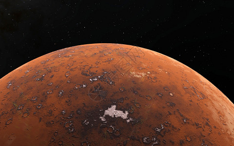火星科学插图在深空远离地球的行星景观图片