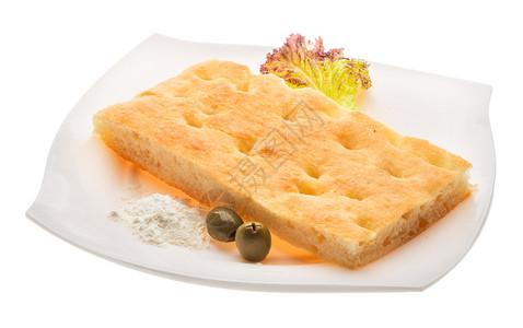 橄榄叶和油面包背景图片
