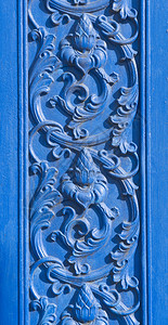 蓝色的装饰入口详情瑞典Djur图片