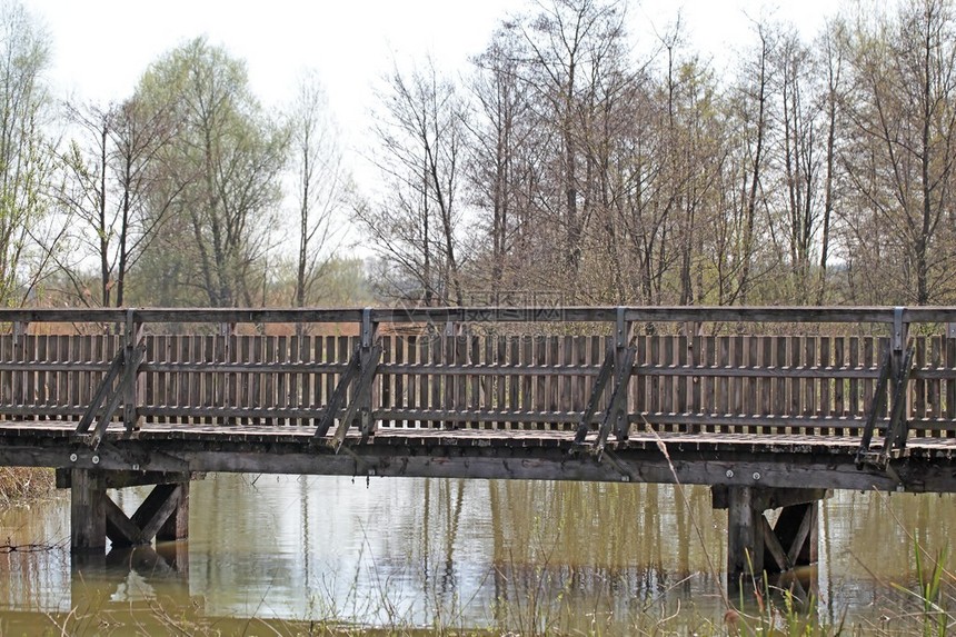 德国南部的一座木桥图片