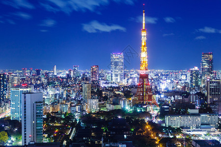 日本东京美丽的夜景东图片