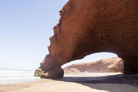 Legzira是摩洛哥海岸的海滩图片