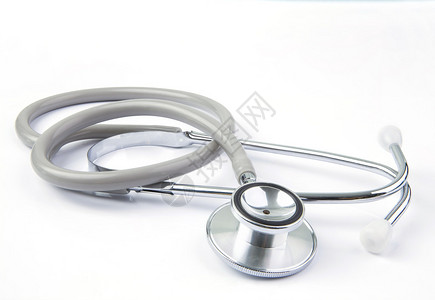 用于医生医院和保健主题的白色背景用白底镜听诊器图片