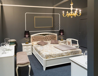 米色调的现代卧室内饰图片