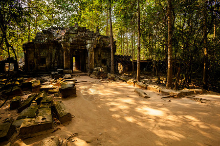 Angkor考古公园古老的佛教寺庙建筑柬埔寨纪念碑图片