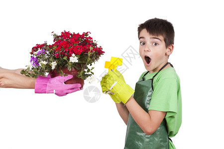儿童园丁套件植物和花卉图片