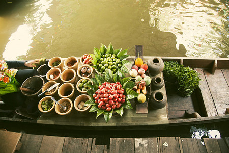 水上市场泰国图片