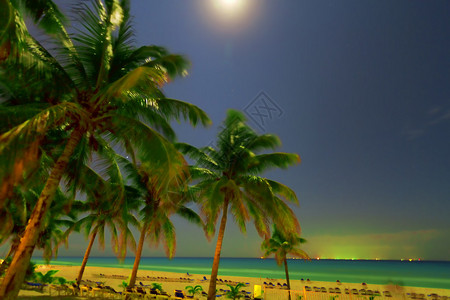 在加勒比海滩的日落图片