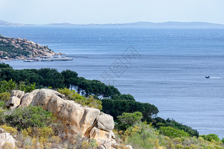 俯瞰撒丁岛拉斐尔港的游艇俱乐部图片