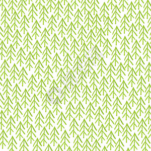 绿色水彩原始山脊树的无缝图案背景图片