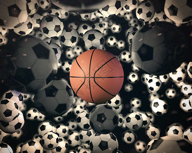 篮球与足球的较量图片