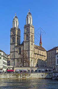 Grossmunster是瑞士苏黎世的一座罗马式新教堂是市内图片
