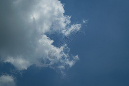 蓝天白云的自然云景图片