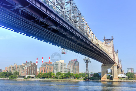 来自曼哈顿的EdKochQueensboro桥高清图片